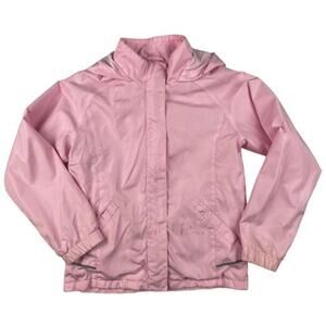 Cherokee Jacket Girls Medium Pink 100% Polyester Long Sleeve Hooded Full Zipper